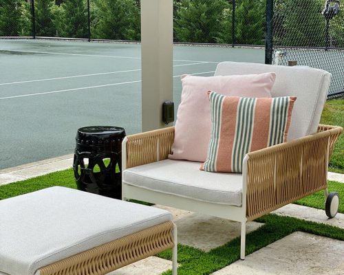Luxury residence designed by Lisa Cohen of Modern/Vintage Interiors and furnished by Portside Luxury featuring pieces by Point 1920.