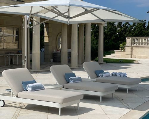 Luxury oceanfront residence designed by The Decorator’s Dream and furnished by Portside Luxury featuring pieces by Vondom.