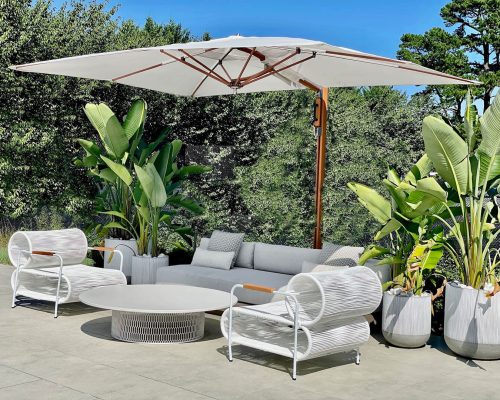 Luxury residence designed by Stacey & Serene and furnished by Portside Luxury featuring pieces by Kettal & Lovato.