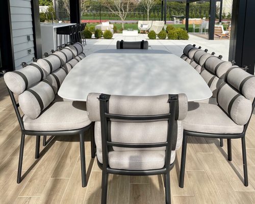Luxury residence designed by Pamela Jemal Interiors and furnished by Portside Luxury featuring pieces by Kettal & Royal Botania.